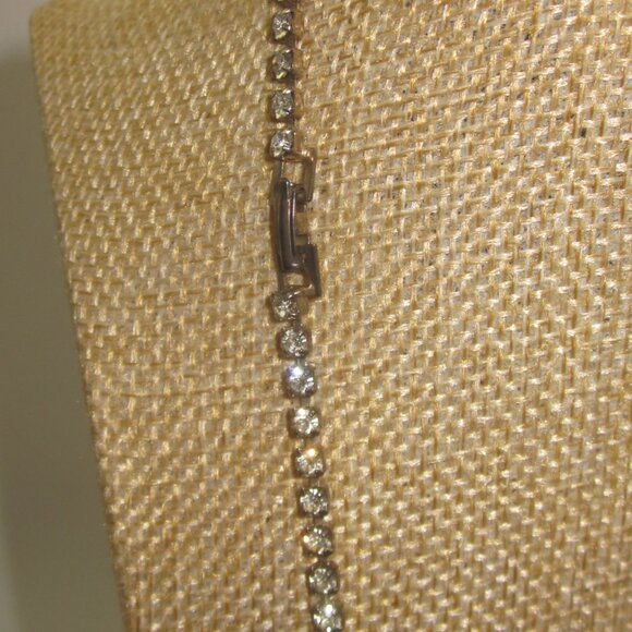 Vintage Bling Choker & Earrings with Green Accent - Picture 2 of 7